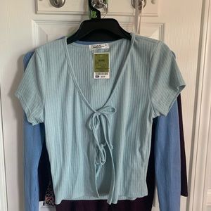 Ocean blue tye top